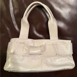 Roberta Gandolfi Purse Bag Leather Bow Handbag Made In Italy White